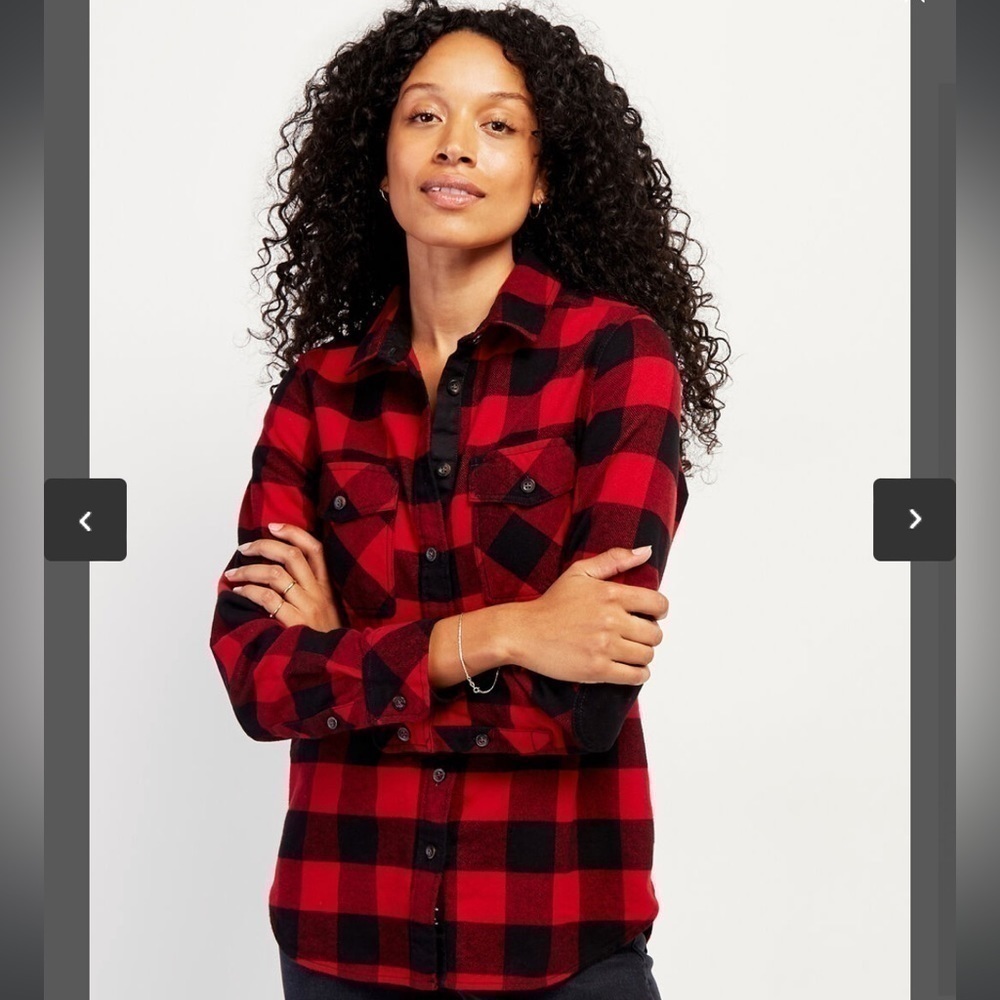 ROOTS Park Plaid Shirt Cabin Red Size Small - Picture 2 of 11